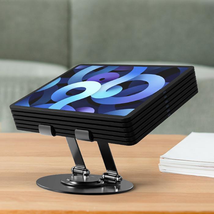 タブレットスタンド 360度回転 ipad スタンド 折りたたみ 角度調節 持ち運びに便利 スマホホルダー 卓上 簡単収納 爆買 |  | 12