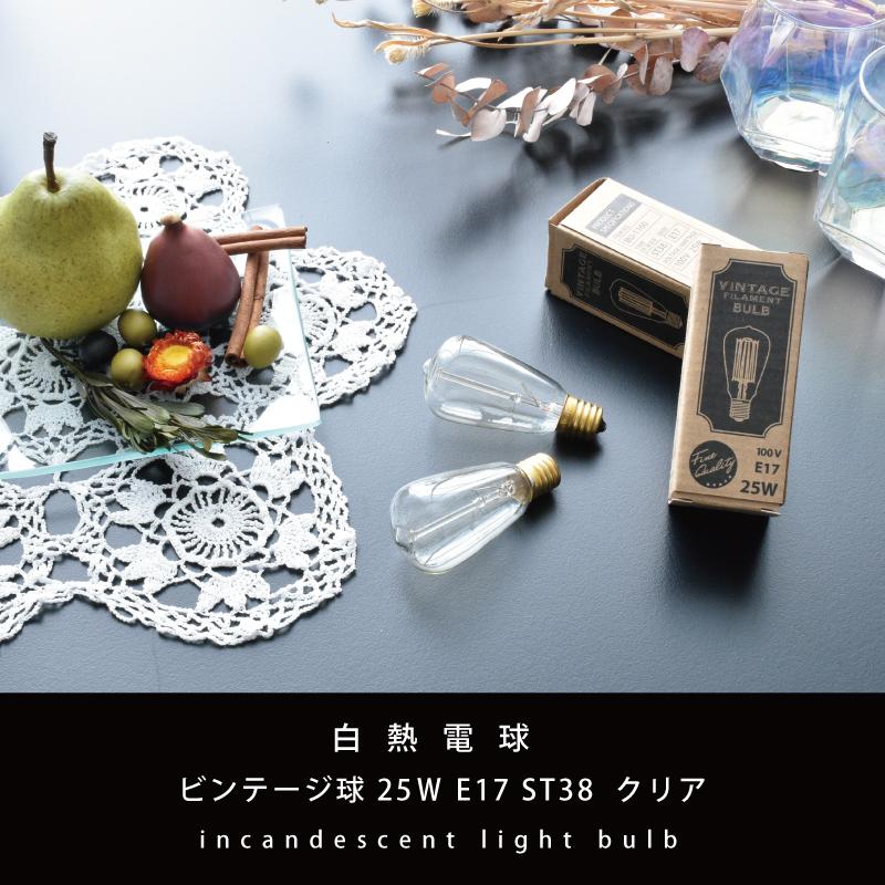 ARTWORKSTUDIO 白熱ビンテージ球 25W E17 ST38 クリア BU-1160