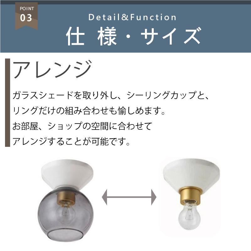 シーリングライト ウォールランプ PICCOLA ピッコラ シーリングランプ ガラス 天井照明 グレー/カッパー  CE-004 爆買 | HERMOSA | 06