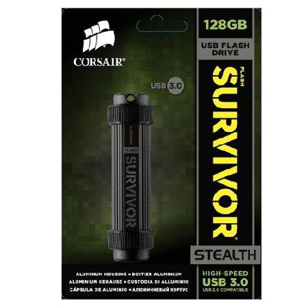 優遇価格 Corsair Flash Survivor Stealth USB 3.0 128GB USB Drive (CMFSS3-128GB)