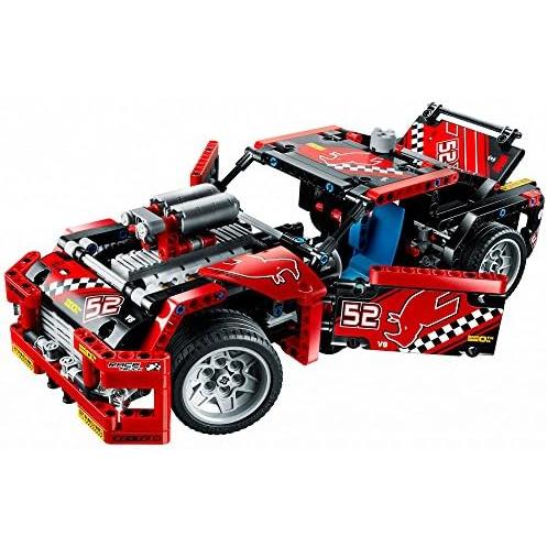 LEGO レゴ テクニック 42041 レーシングトラック 2 イン 1、赤と黒 