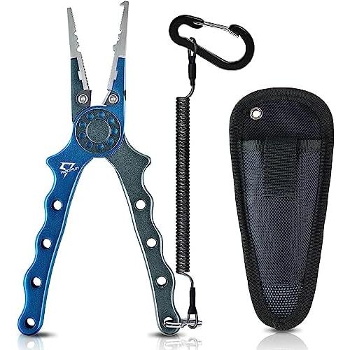 【並行輸入品】 釣り アウトドア Piscifun フィッシングプライヤー スプリットリング付きソルトウォーターフィッシング Piscifun-TL050-J | 