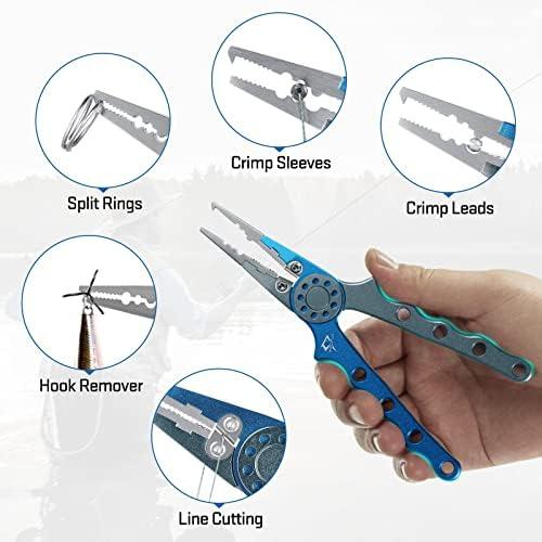 【並行輸入品】 釣り アウトドア Piscifun フィッシングプライヤー スプリットリング付きソルトウォーターフィッシング Piscifun-TL050-J |  | 02