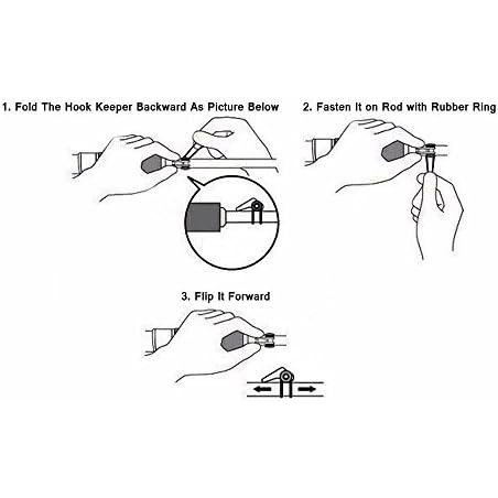 釣り アウトドア JueDi釣りロッドフックキーパー釣りロッドフックホルダー3つの異なるゴムリング魚フックキ JD-GGQ3-1｜dotsupplyllc｜04