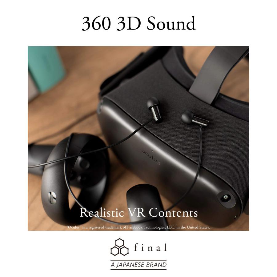 ワイヤレスイヤホン ヘッドホン Final E500 没入型3Dライブサウンドイヤホン VR ASMR ゲーム 360音楽 FI-E05PLBL｜dotsupplyllc｜06