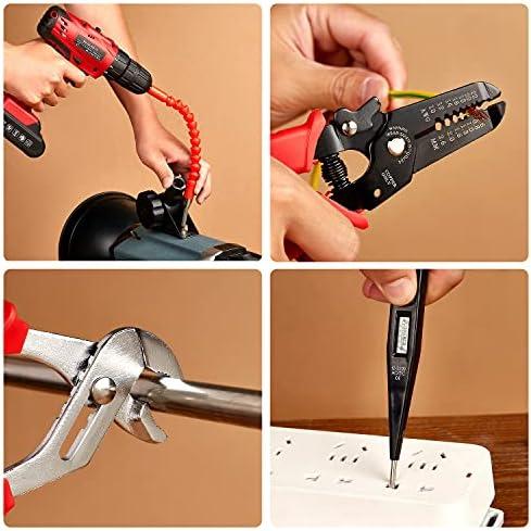 工具 Dedeoドリル付き工具セット コードレスハンマードリル工具キット 