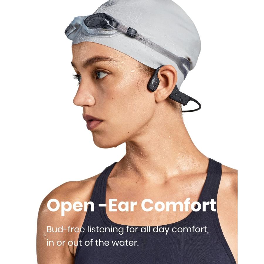 ワイヤレスイヤホン ヘッドホン SHOKZ OpenSwimスイミングMP3 なし 水泳用防水骨伝導MP3プレーヤー オー S700BK｜dotsupplyllc｜02