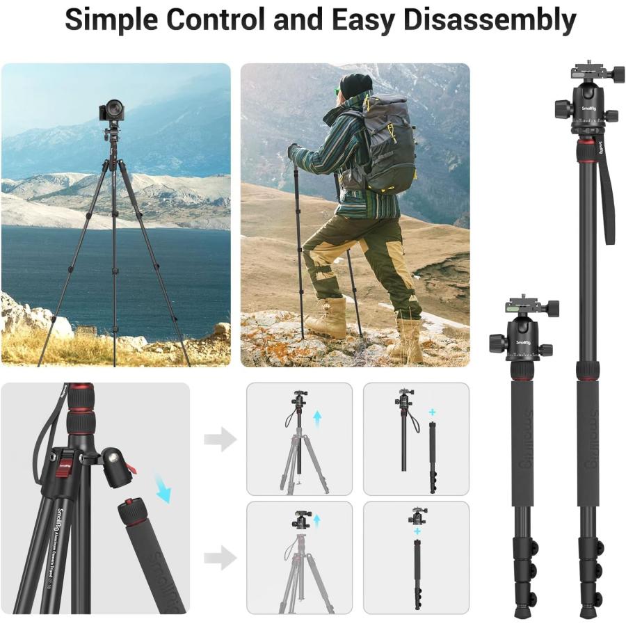 カメラ用三脚 一脚可変式 177cm全高 カメラ用三脚 一脚可変式 177cm