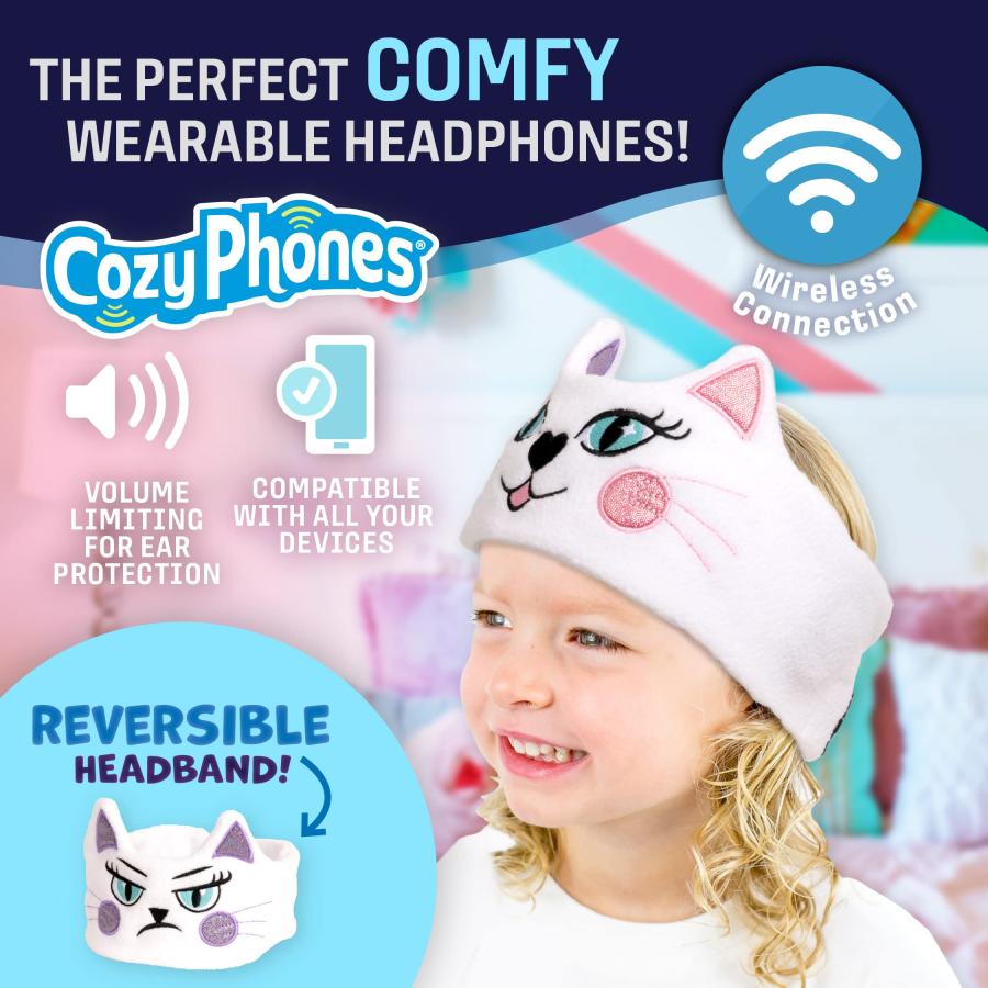 ワイヤレスイヤホン ヘッドホン CozyPhones キッズ ヘッドフォン ヘッドバンド型イヤホン 子供用ワイヤレス ヘッ CP-158｜dotsupplyllc｜02