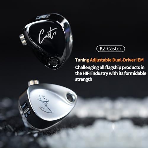 ワイヤレスイヤホン ヘッドホン KZ キャスター有線イヤホン IEM イヤホン 2DD チューニング調整可能なデュアル ド KZ Castor｜dotsupplyllc｜03