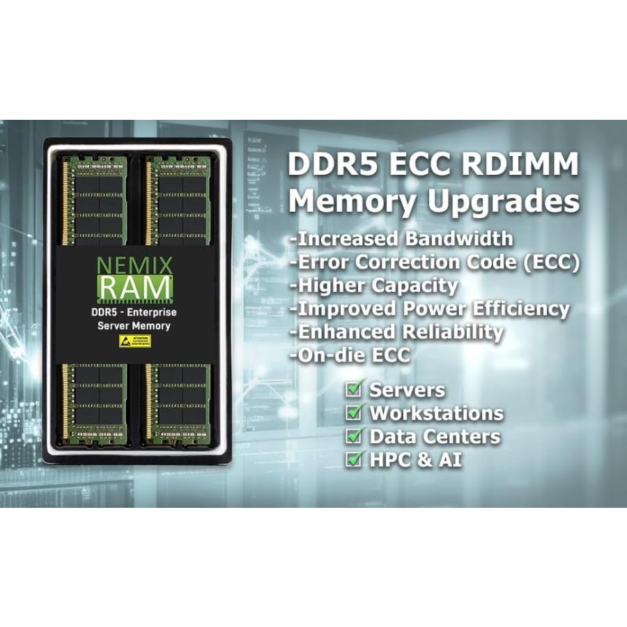 並行輸入品】 32GB (1X32GB) DDR5 5600MHz ECC RDIMM Registered