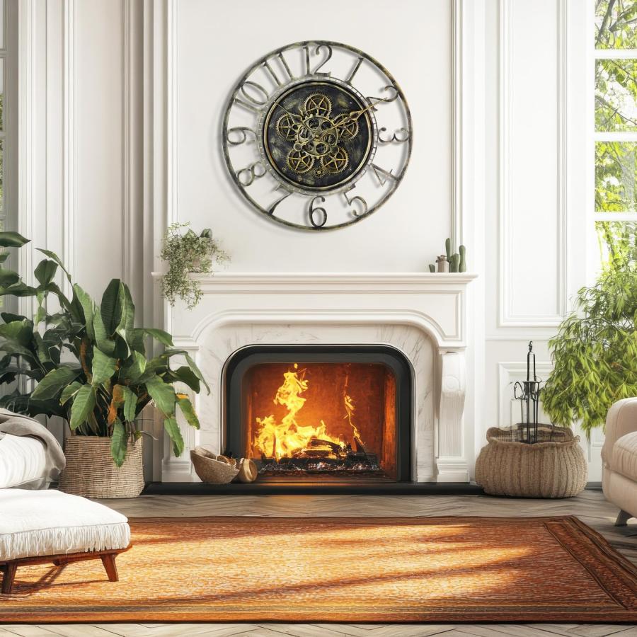 S014総欅板材ハンドル付き斜め型電波目覚まし時計（カシオTQT−351NJ使用