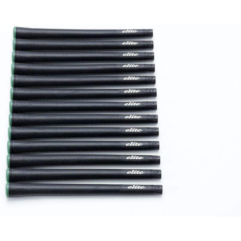 elitegrips (エリートグリップ) ゴルフ グリップ TD50C TOUR 13本セット ブラック/グリーン バックライン有り TOUR TD50C エリートグリップ ゴルフ グリップ 13本セット ブラック/グリーン バックライン有り