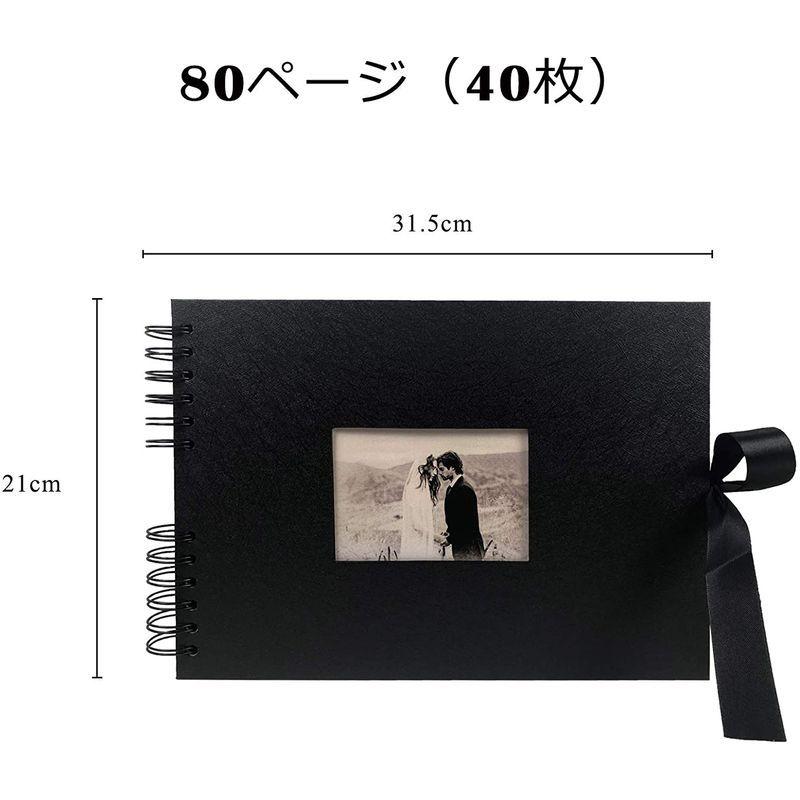 思い出帳 手作り アルバム Diy黒台紙40枚 スクラップブッキング 手作りフォトフレームブック お友達へのプレゼントや結婚式のフォトブック ドットコム 通販 Yahoo ショッピング