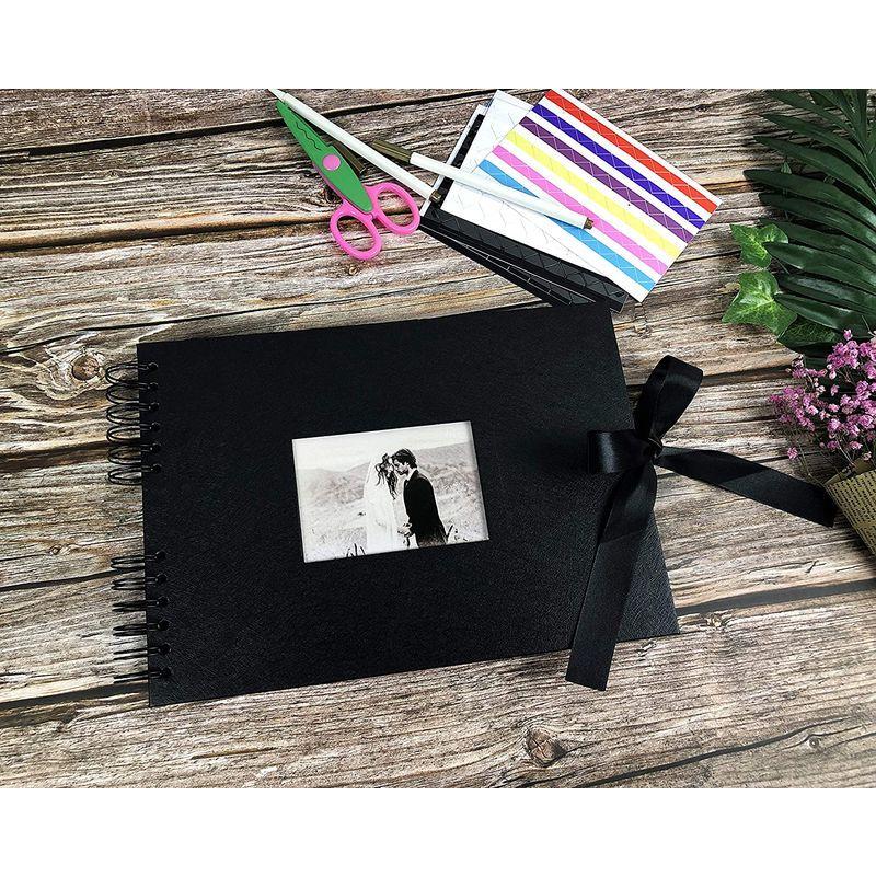 思い出帳 手作り アルバム Diy黒台紙40枚 スクラップブッキング 手作りフォトフレームブック お友達へのプレゼントや結婚式のフォトブック ドットコム 通販 Yahoo ショッピング