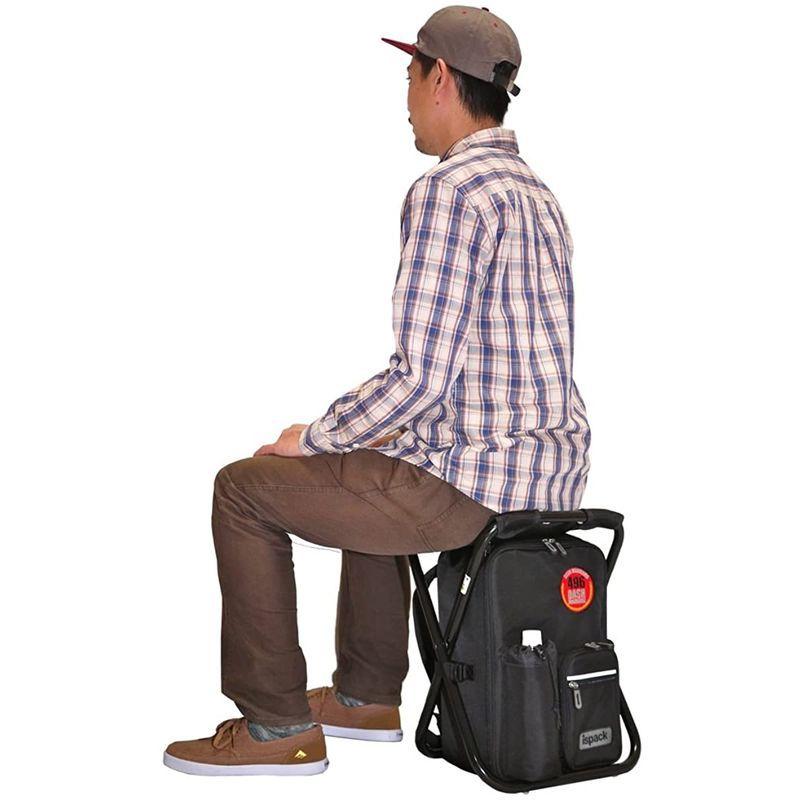 イスパック アウトドア 椅子付き リュック 2WAY ペットボトルポケット付き IS-4WD11 ブラック アウトドア イスパック ペットボトルポケット付き IS-4WD11 椅子付き リュック 2WAY ブラック Q1225837766(11762円)