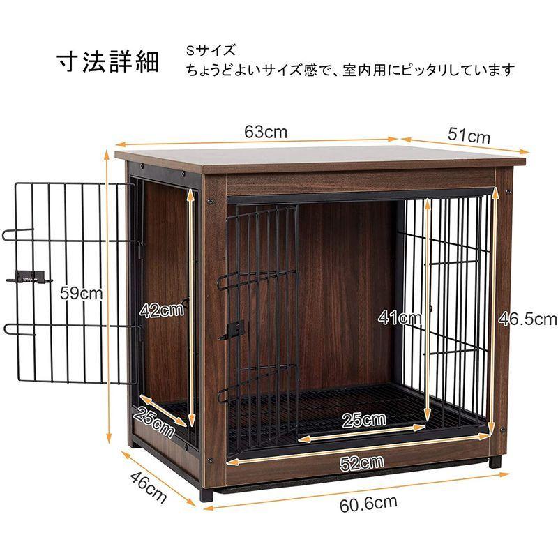 小型犬用ケージ 屋根付き 木製犬小屋 大きい おしゃれ ウッディサークル 室内 うさぎケージ すのこ/トレー付き 幅60cm 屋根付き 木製犬小屋 大きい おしゃれ ウッディサークル 室内 うさぎケージ すのこ/トレー付き 幅60cm