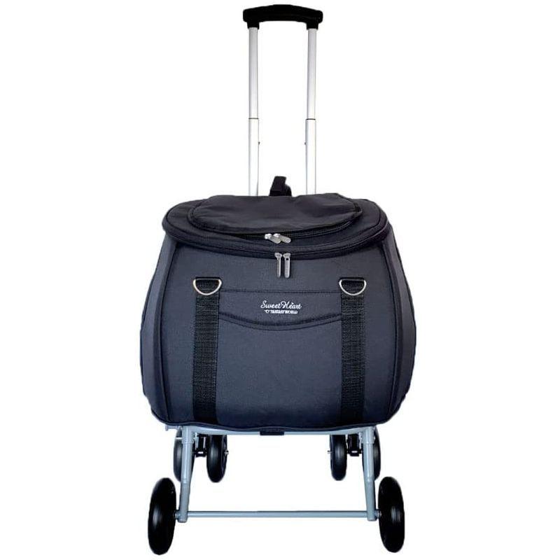 ファンタジーワールド コンパクトな多機能 ペットカート スイートハート リュックタイプ S ブラック 犬 猫 ペット用 バックのみでも使用可 スイートハート コンパクトな多機能 ペットカート リュックタイプ ブラック ペット用