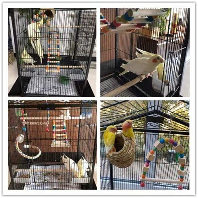 Aeon hum 鳥かご 鳥ケージ バードゲージ 大型 豪華ケージ 大きい 複数飼い キャスタ-付き インコ オウムケージ オカメ セキセイ hum 鳥かご 鳥ケージ バードゲージ 大型 豪華ケージ 大きい 複数飼い キャスタ 付き インコ オウムケージ オカメ セキセイ 5*45 5*86CM