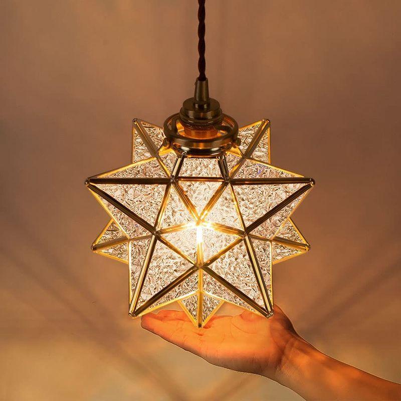 Sukuma Wiki 幻想的に広がる星のシルエット ペンダントライト 1灯 真鍮