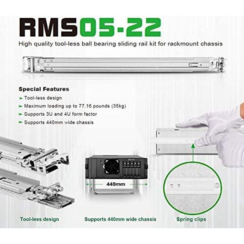 SilverStone RMシリーズラックマウントスライドレール SST-RMS05-22 28014 RMシリーズラックマウントスライドレール SST RMS05