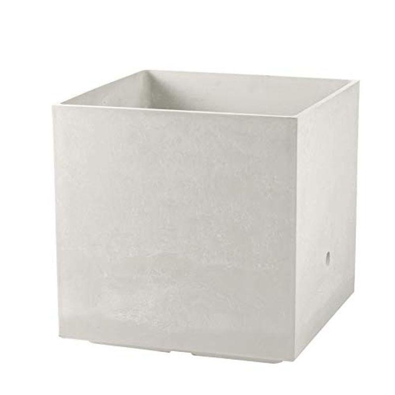 リッチェル 大型プランター 陶器風 ホワイト 45×45×45cm ラヴィーレWS キューブ 45型 底面給水機能付き 709002(13585円)
