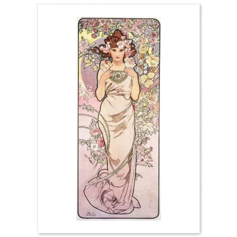 高級品市場 壁紙ポスター ミュシャ 椿姫 アルフォンス 壁紙用絵画 A3サイズ日本製 インテリア