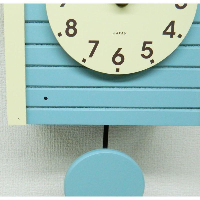 さんてる(Suntel) 掛け時計 アクアブルー 405×240×140mm 国産 手作り 鳩時計 北欧カラー アクアブルー SQ03AB アクアブルー 405×240×140mm Suntel 掛け時計 国産 手作り 鳩時計 北欧カラー SQ03AB