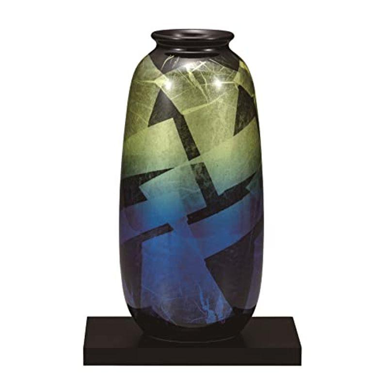 『九谷焼いわたや 』花瓶(8号)銀彩夜明け(台付) K7-1257 径12×高さ25?