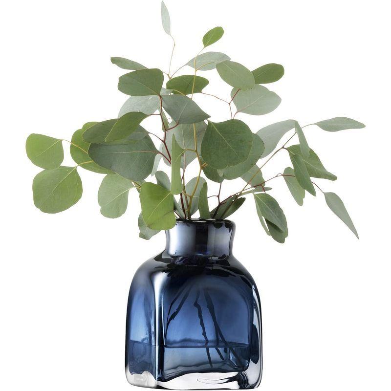 LSA(エルエスエー) フラワーベース(花器) ブルー 高さ17cm TA