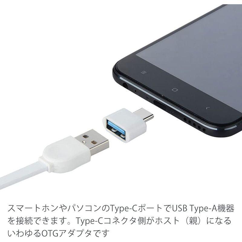 オーディオファン USB変換コネクタ USB2.0 USB-C (オス) USB-A (メス) OTG ホスト 対応 コンパクト Typ