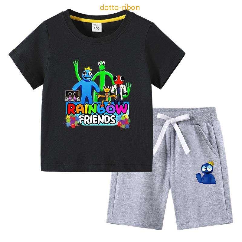 送料無料  Rainbow Friends レインボー フレンズ セットアップ キッズ ベビー Tシャツ 半袖 半ズボン 上下セット 男の子 女の子 夏 コットン 綿｜dotto-ribon｜02