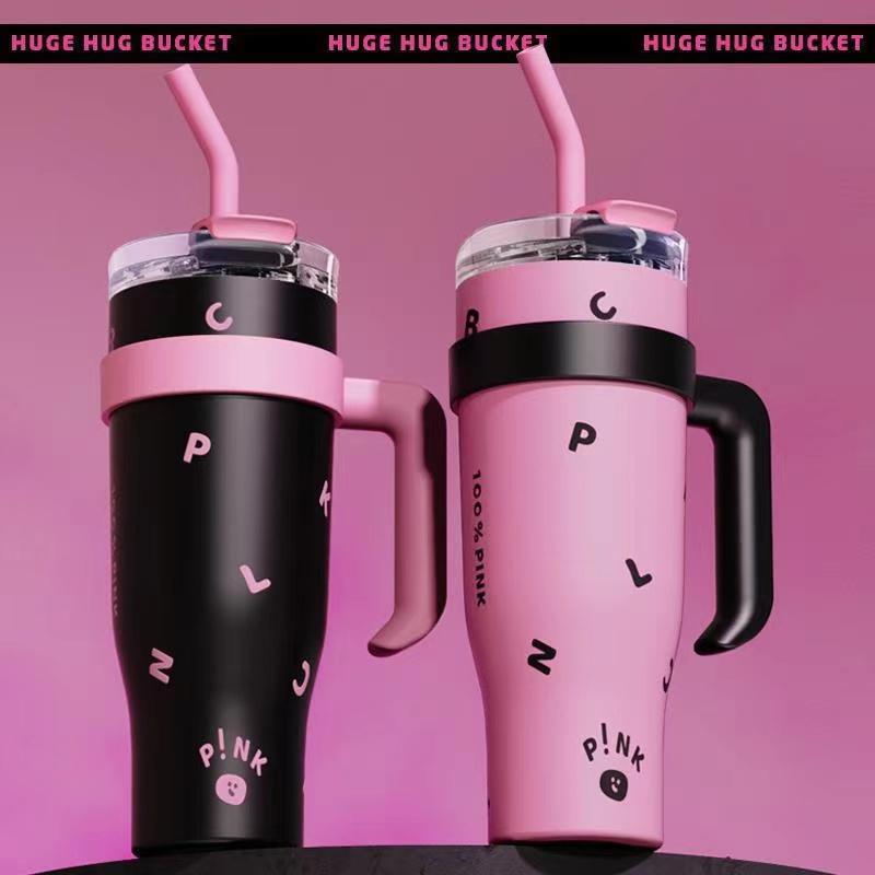 スターバックス STARBUCKS blackpink タンブラー ステンレスカップ コップ ストロー スタバ 保温 保冷 おしゃれ 海外 新品 大容量｜dotto-ribon｜02