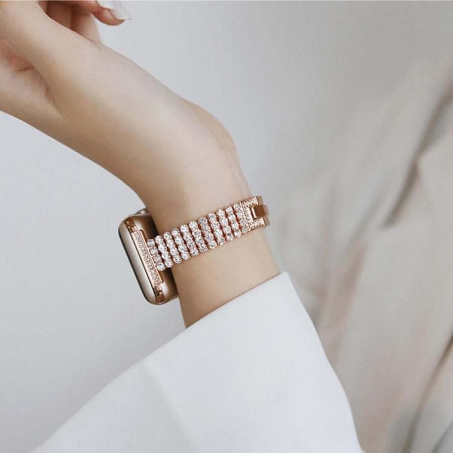 ティアストーン❤ゴールド apple watch バンド 38 40 41 Michael Kors Women's Gold-Tone Stainless Steel Curb Chain 38