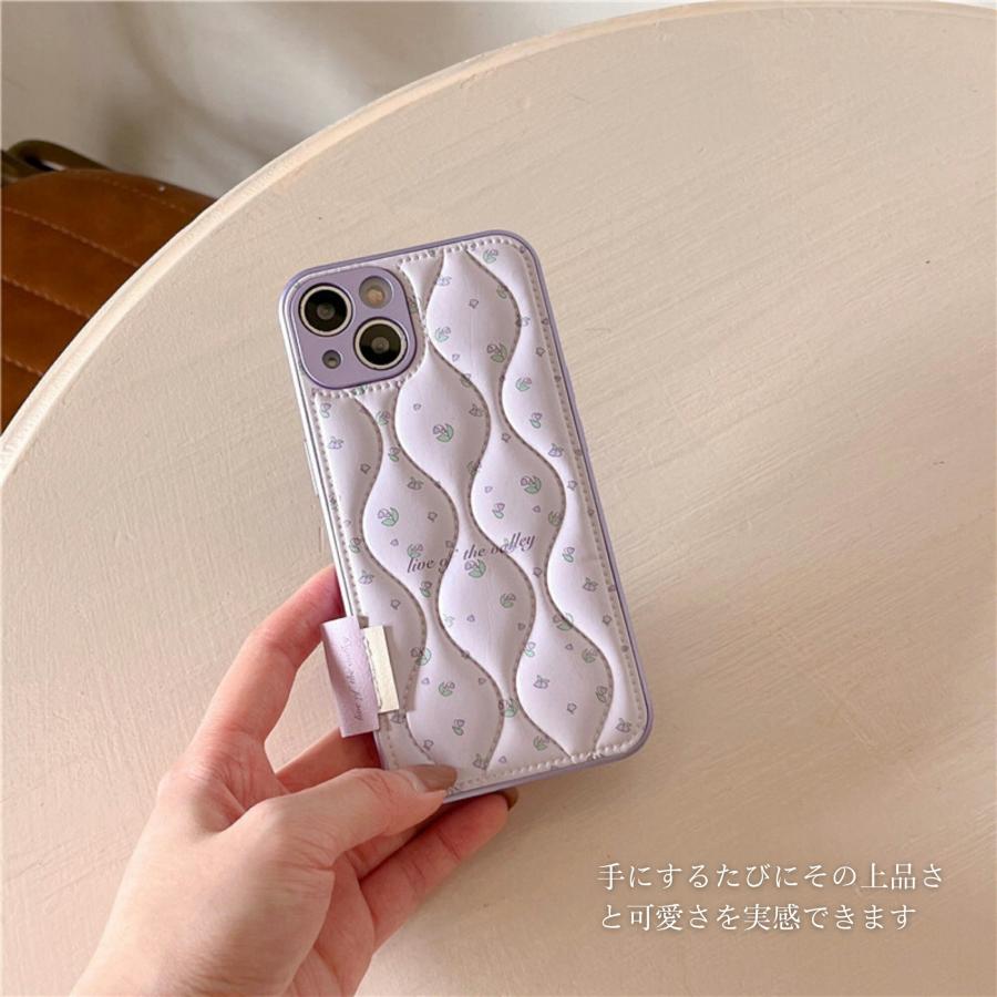iPhone15 ケース iPhone15Pro iPhone 14 iPhone13 キルティング 韓国
