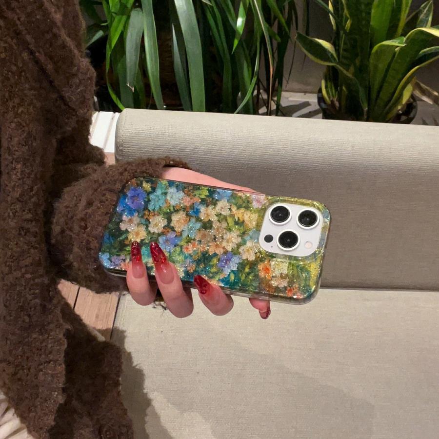 TORY BURCH ミラー付き iphone 7 ケース 花柄 グリーン iPhone 【2個目