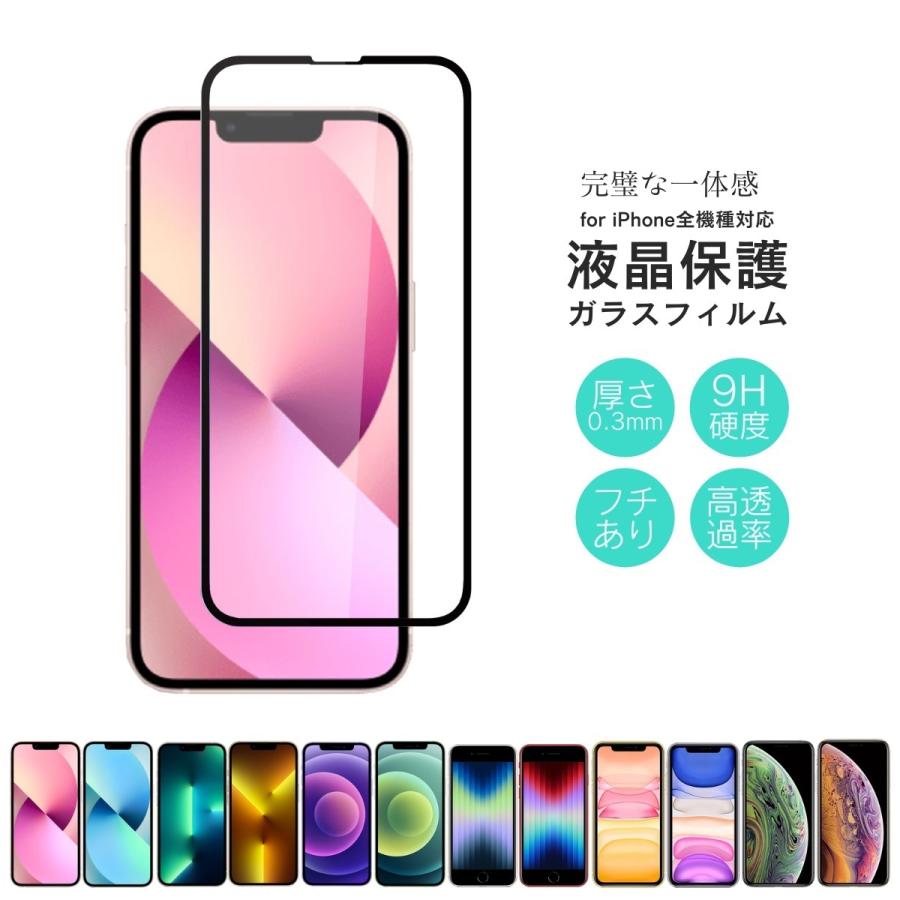 ガラスフィルム 画面保護フィルム iPhone15 iPhone14 iPhone13 12 11