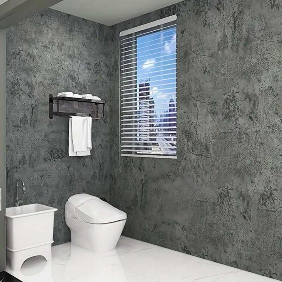 壁紙シール コンクリート 壁紙 おしゃれ リメイクシート 防水 はがせる 60×5m 張り替え 自分で 簡単 モルタル 壁 キッチン 白 無地 DIY アクセントクロス |  | 05