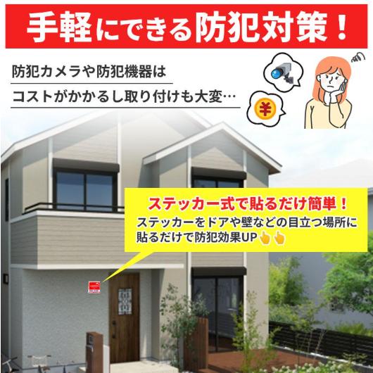 防犯ステッカー 防犯シール ボックス型  通常版 選べるセット１式3枚セット セキュリティーステッカー 防犯カメラステッカー 防犯シール 防水 耐光 監視シール |  | 06