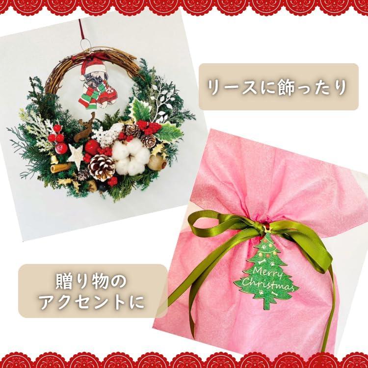 犬 クリスマスオーナメント 天然木 木製オーナメント 北欧風 Xmas  クリスマスツリー ドロップオーナメント  クリスマスリース飾り インテリア 店舗装飾 |  | 13