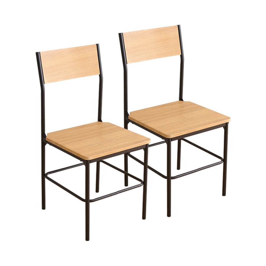 ダイニングチェア デスクチェア リビングチェアー 背もたれ椅子 1人掛け チェアー 木製 スチール おしゃれ 北欧 モダン さわやかな背もたれ付きチェア 2脚セット | ホームテイスト | 12