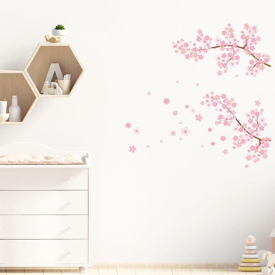 桜 ウォールステッカー 花 木 植物 さくら サクラ 壁シール 春 おしゃれ トイレ 壁紙 北欧 キッチン 正月 窓 ガラス 花びら 入園 入学 卒園 卒業 庭園 桜吹雪 |  | 02