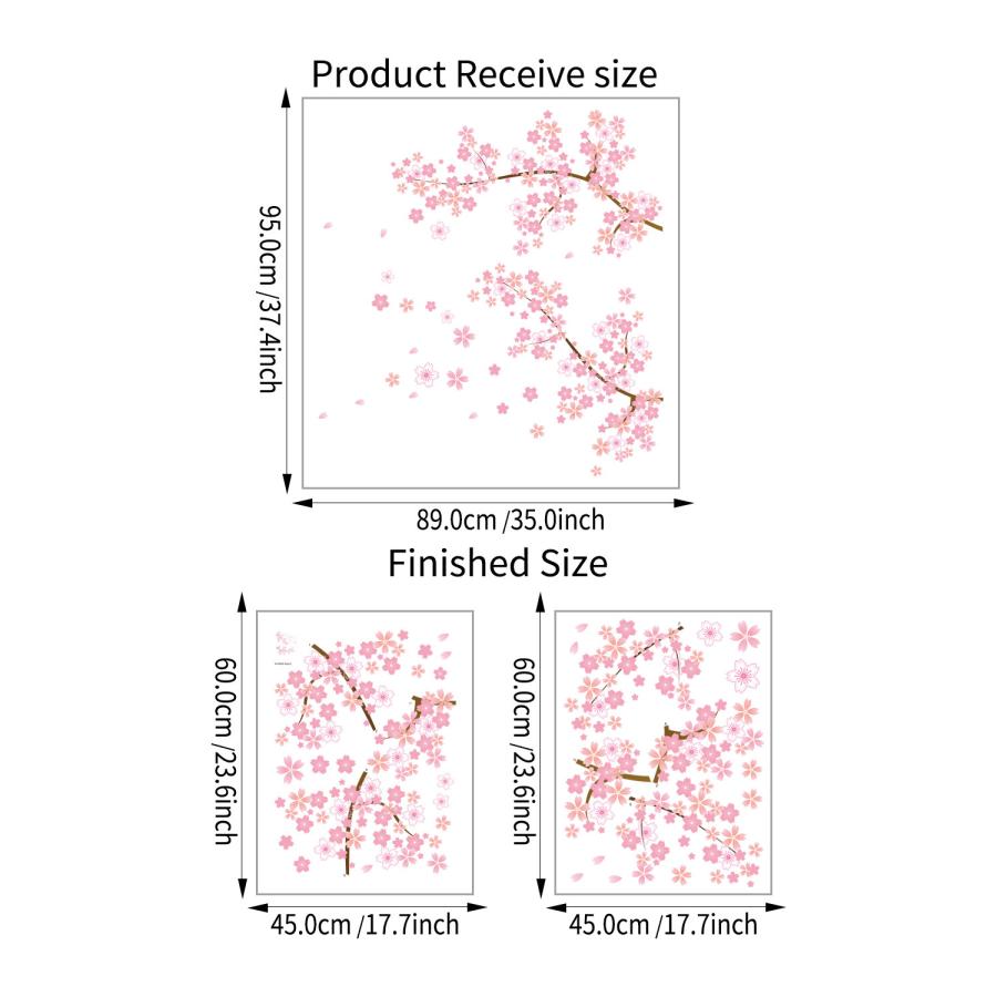 桜 ウォールステッカー 花 木 植物 さくら サクラ 壁シール 春 おしゃれ トイレ 壁紙 北欧 キッチン 正月 窓 ガラス 花びら 入園 入学 卒園 卒業 庭園 桜吹雪 |  | 04