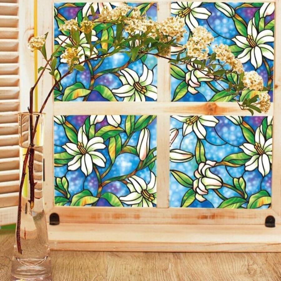 サンプル窓ガラス フィルム UVカット 窓 外から見えない オシャレ 冬暖房効果UP冬節電対策 台風対策 飛散防止 ガラスフィルム 窓 目隠しシート  断熱 遮光 遮熱 |  | 13