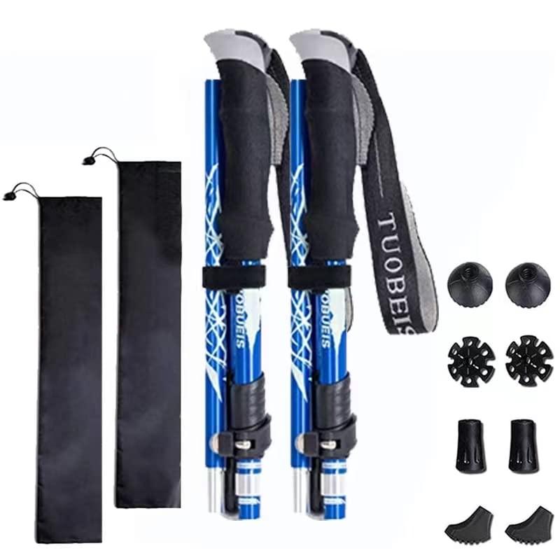 Overmont トレッキングポール カーボン 折りたたみ 2本セット トレッキングポール 折りたたみ式 2本セット 超軽量 230g 240g