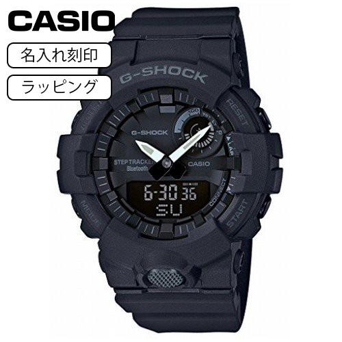 [宅送] ジーショック メンズ G-SHOCK Gショック 腕時計 カシオ CASIO G-SQUAD 【名入れ刻印】 ブラック GBA-800-1A 腕時計