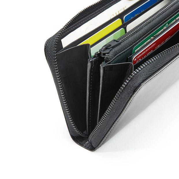 イーラ 長財布 SO BLACK ROUND SLIM WALLET ERA. L001SB 爆買 |  | 05