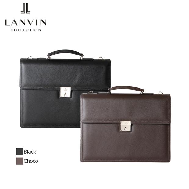 【美品】ランバンコレクション　レザー ビジネスバッグ LANVIN COLLECTION 選べるノベルティ ランバンコレクション