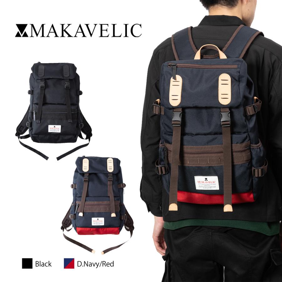 美品】MAKAVELIC マキャベリック バッグパック ネイビー MAKAVELIC 