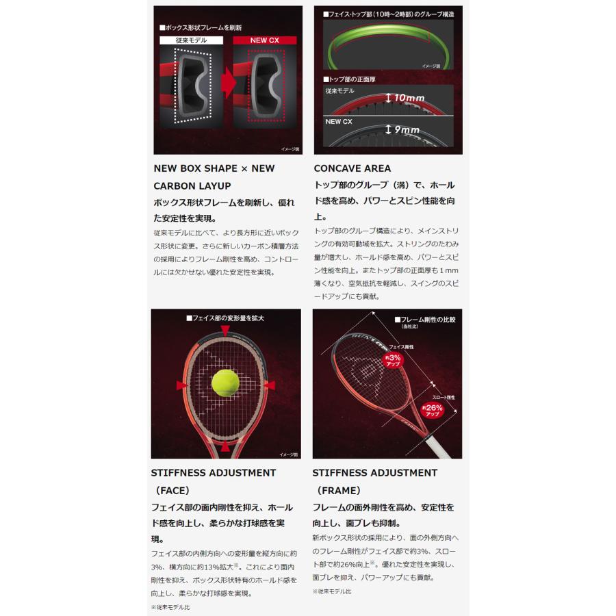 ダンロップ CX400 SR22406 DUNLOP 2024年1月発売 硬式テニスラケット｜double-knot｜03